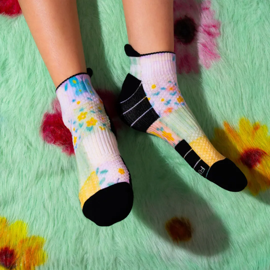 Patch Work Ankle Compression Socks - Image 2