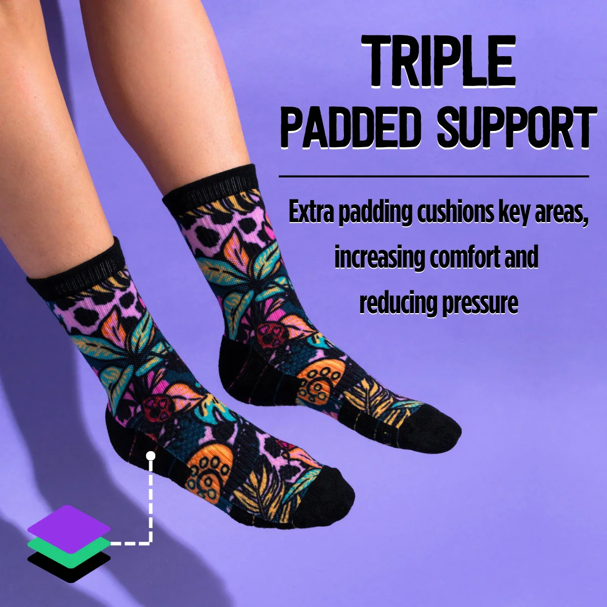 White Crew Length Compression Socks - Image 4