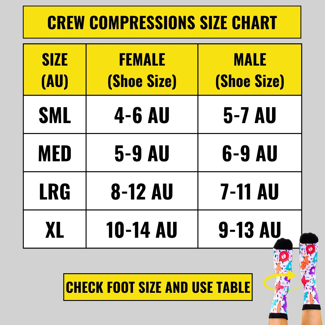 Patch Work Crew Compression Socks - Image 9