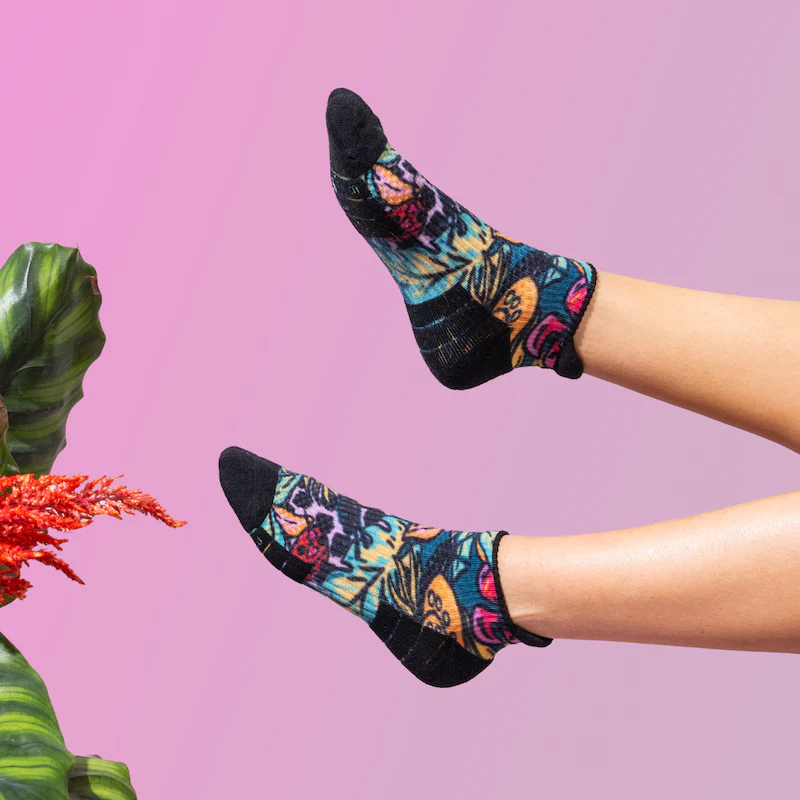 Ankle Compression Socks Floral Garden Bamboo - Image 2