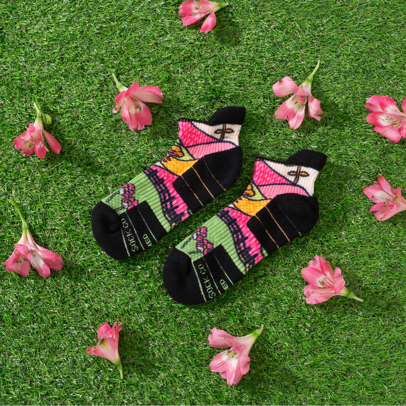 Ankle Compression Socks Floral Meadows Bamboo - Image 2