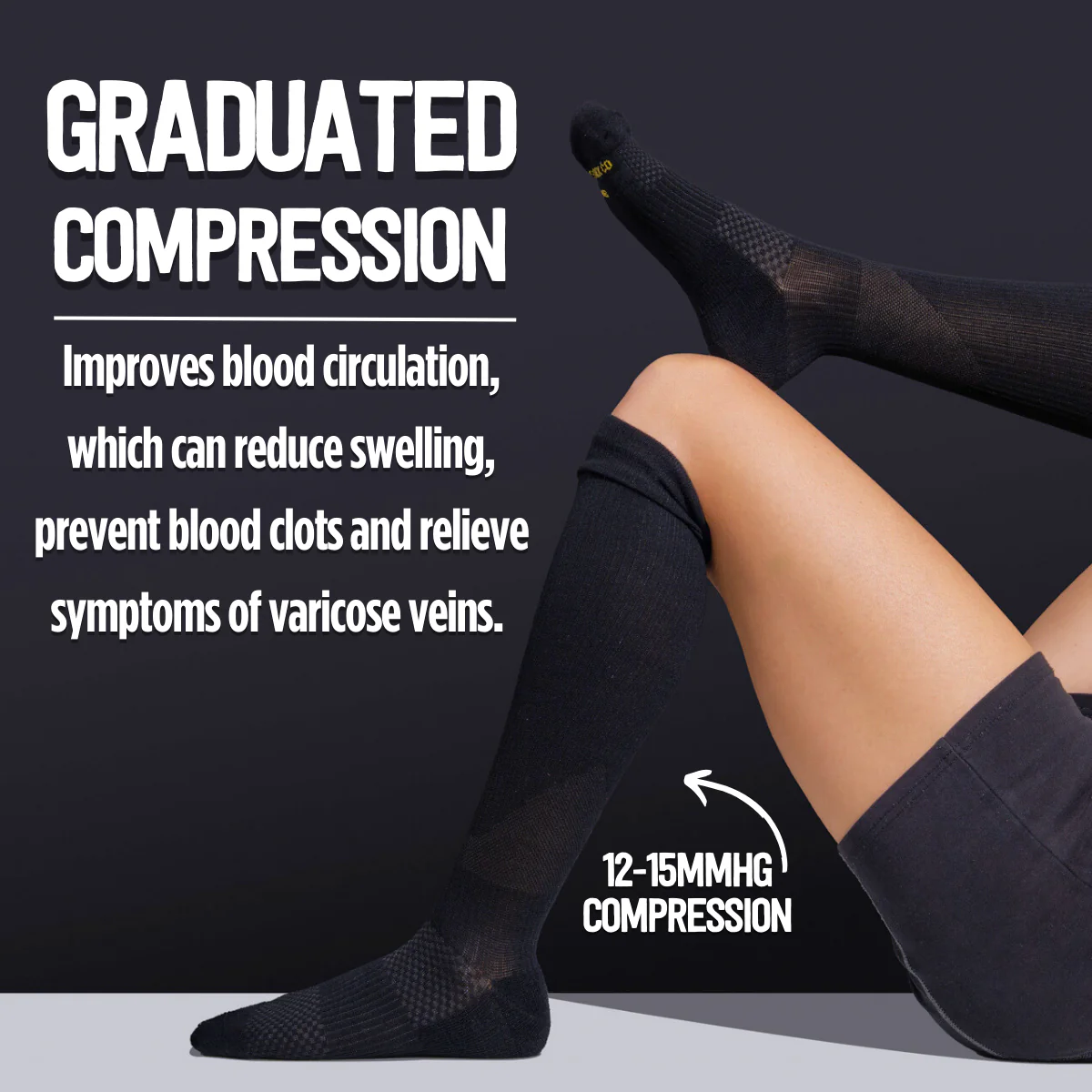 3 Pack Retro Bamboo Compression Socks - Image 3
