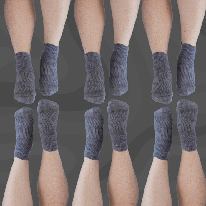 Ankle Compression Socks Grey Bamboo - Image 12