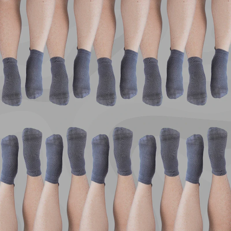 Ankle Compression Socks Grey Bamboo - Image 13