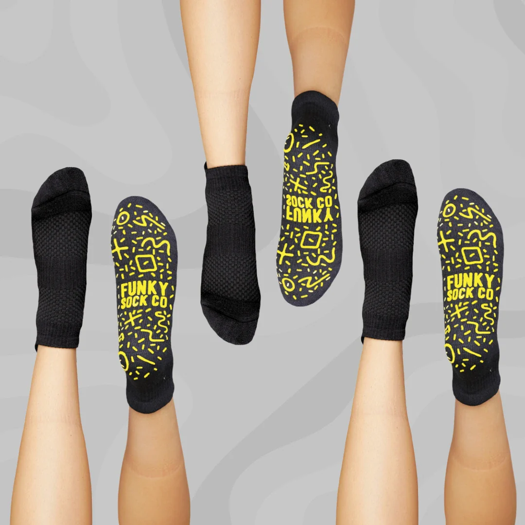 GRIP Ankle Compression Socks Black Bamboo - Image 10