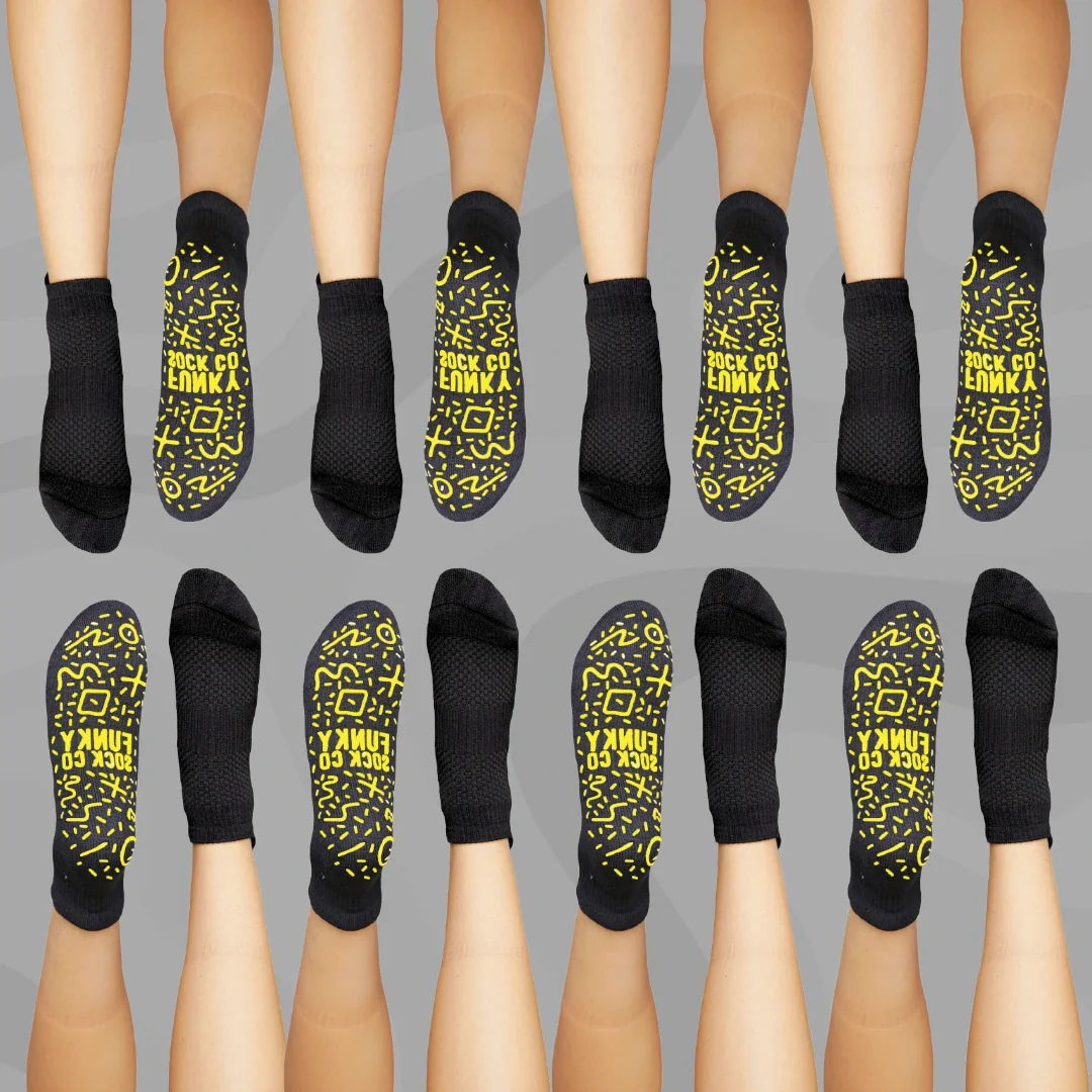 GRIP Ankle Compression Socks Black Bamboo - Image 12