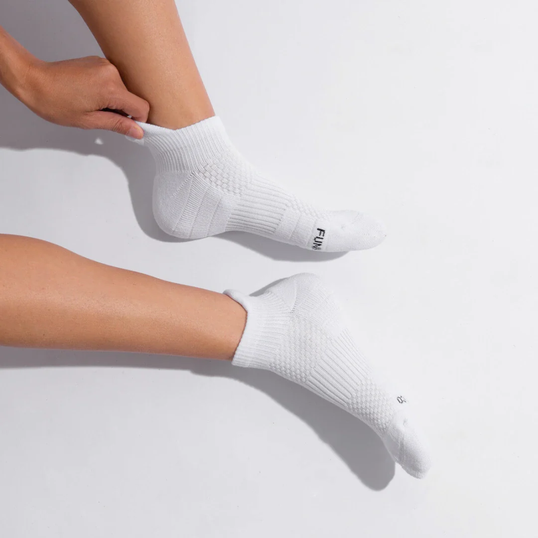 Ankle Compression Socks White Bamboo - Image 12