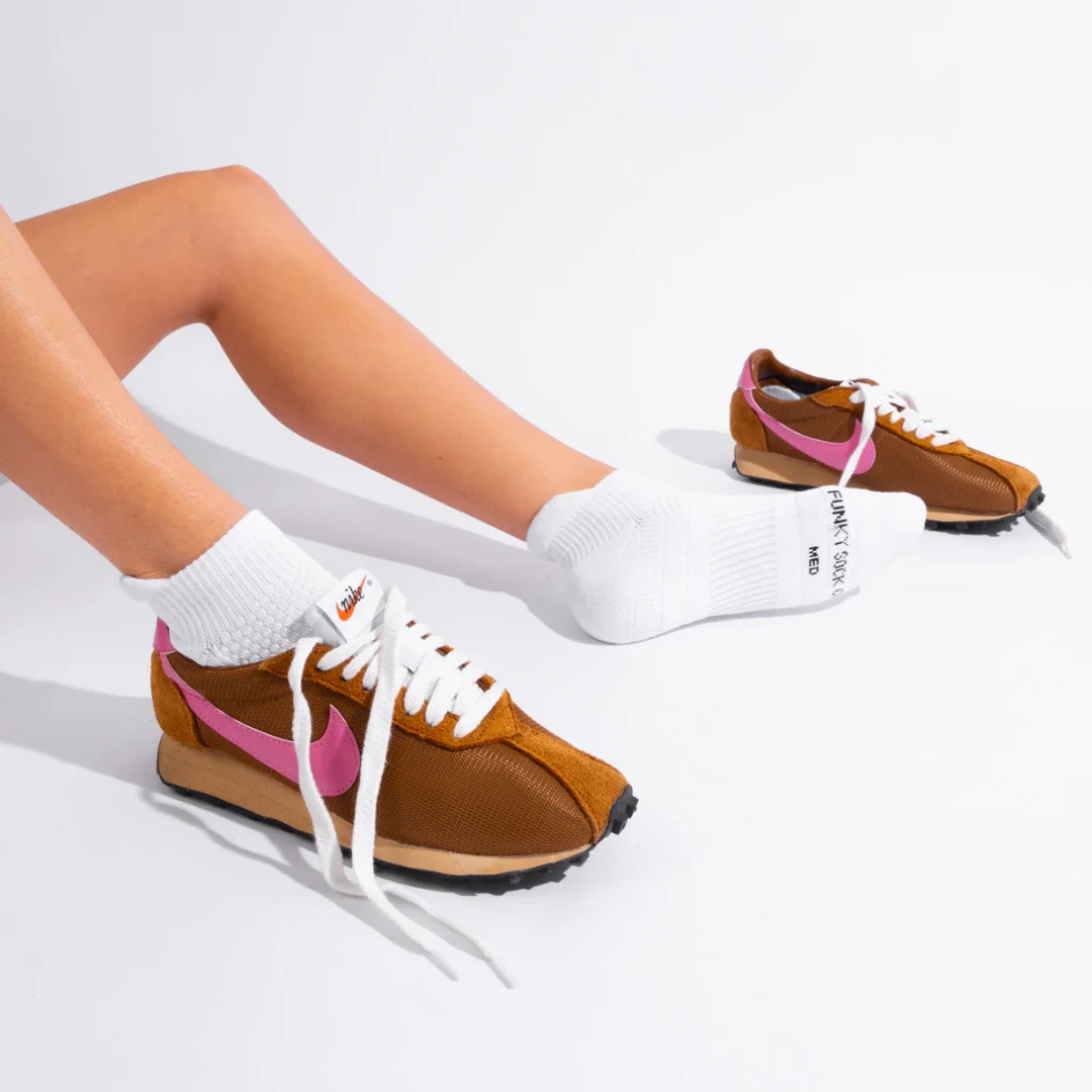 Ankle Compression Socks White Bamboo - Image 9