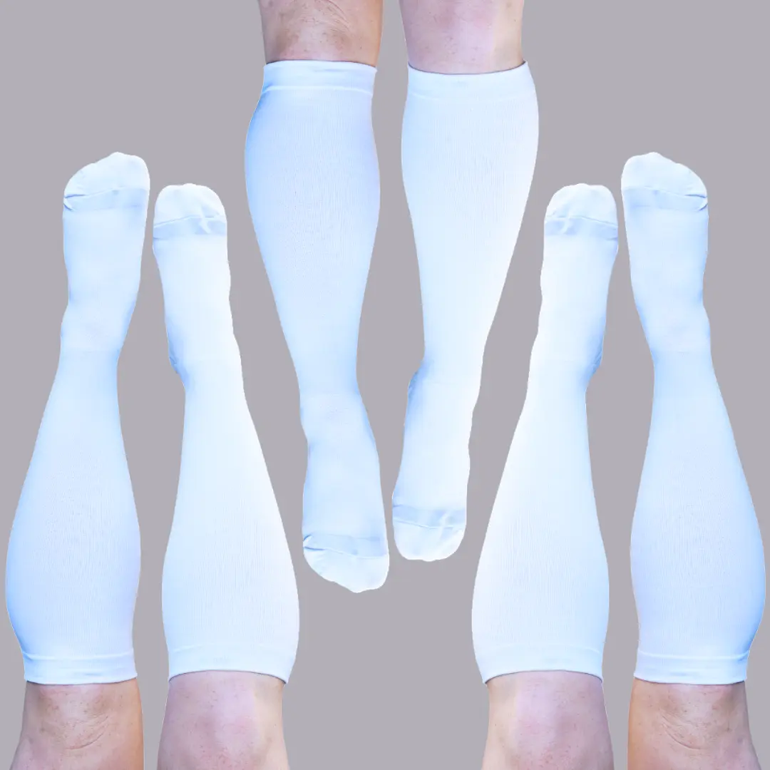 Classic White Compression Socks - Image 9
