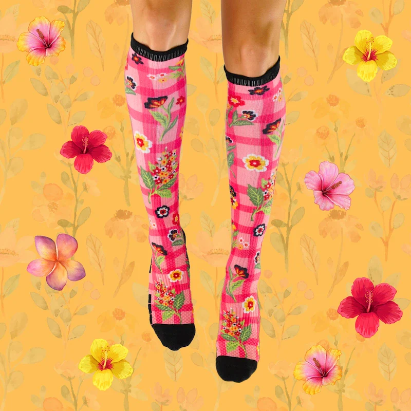 Relief Box 4 Pack Floral Patches Compression Socks - Image 5
