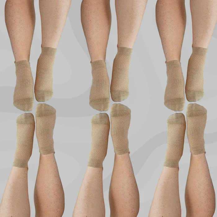 Ankle Compression Socks Tan Bamboo - Image 12
