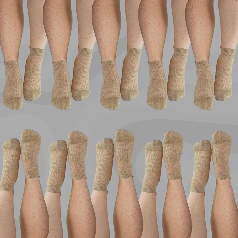 Ankle Compression Socks Tan Bamboo - Image 13