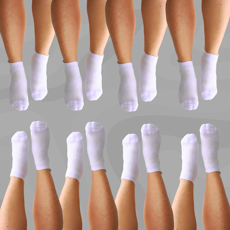 White Ankle Length Compression Socks - Image 10