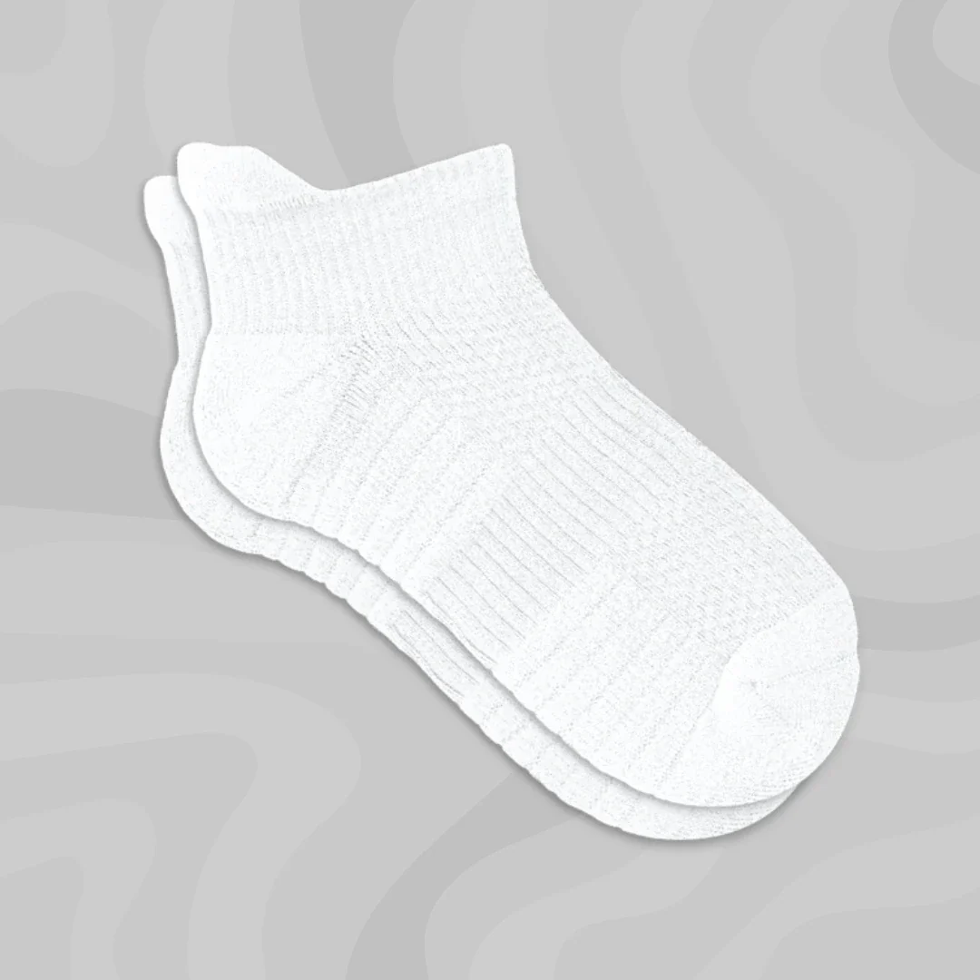 White Ankle Length Compression Socks - Image 6