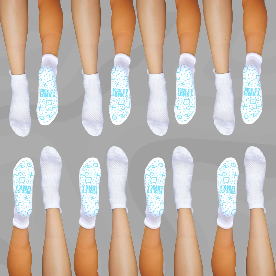 GRIP Ankle Compression Socks White (1 Pair) - Image 10