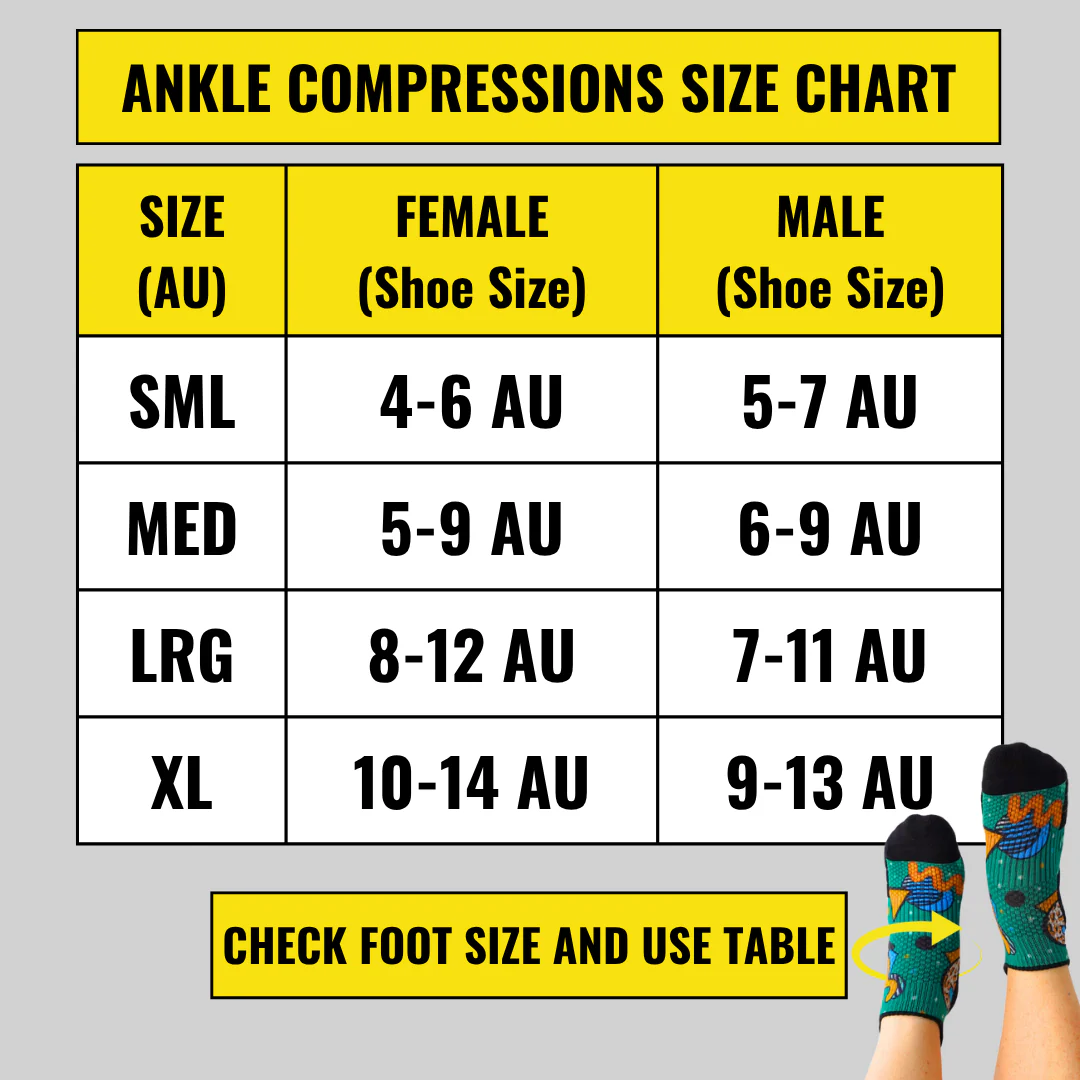 GRIP Ankle Compression Socks White Bamboo - Image 8